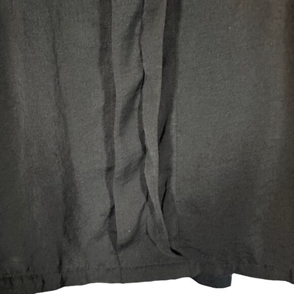 Meadow Rue Black Long Sleeve Layered Ruffled Front Tie Neck Blouse Women Sz S - Picture 8 of 12